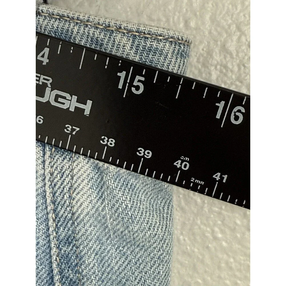 NWOT FRYE‎ Denim Mid Rise Midi Skirt Size 28 Light Wash Split Preppy Grunge 90s